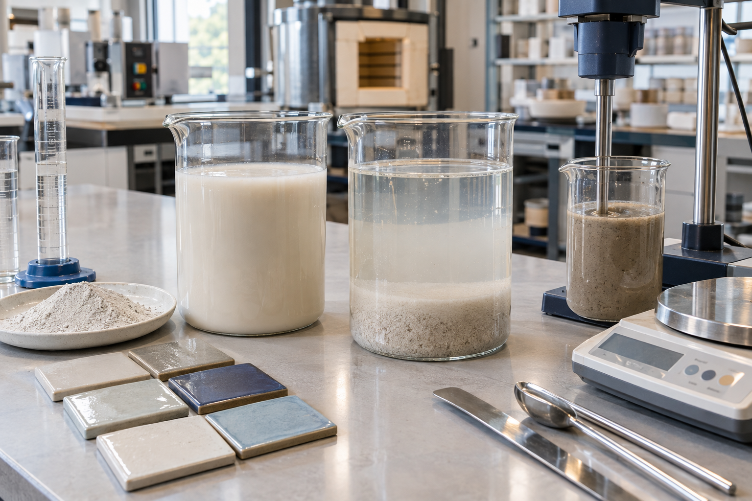 Bentonite Improves Ceramic Frit Suspension and Stability