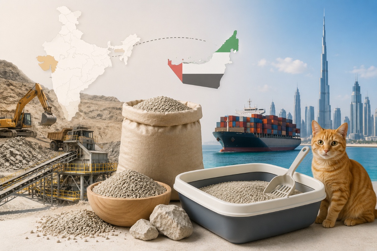 How UAE Cat Litter Manufacturers Source Bentonite from India