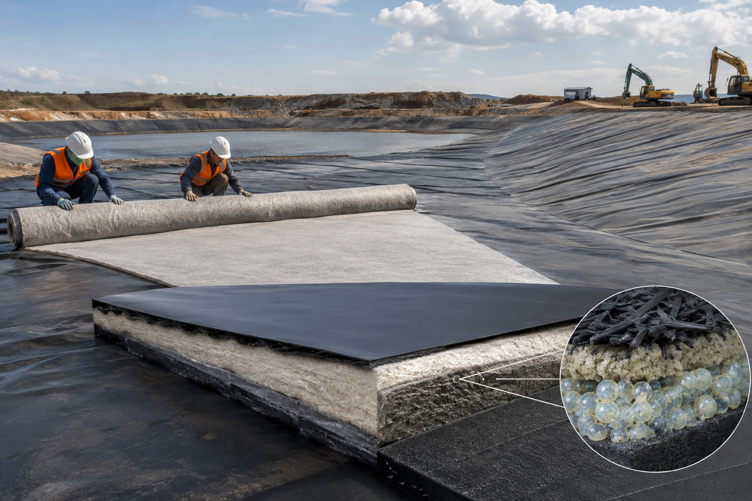 Self-Healing Geosynthetic Clay Liners for Mining Tailings